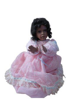 Paradise Galleries Kneeling Praying African American Porcelain Doll Patricia Ros